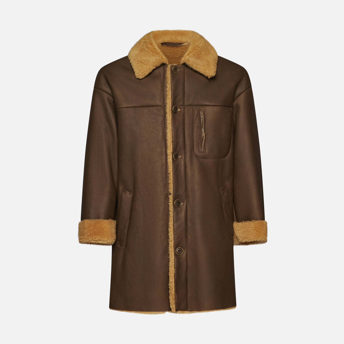 Salvatore Santoro CAPPOTTO IN SHEARLING - BROWN