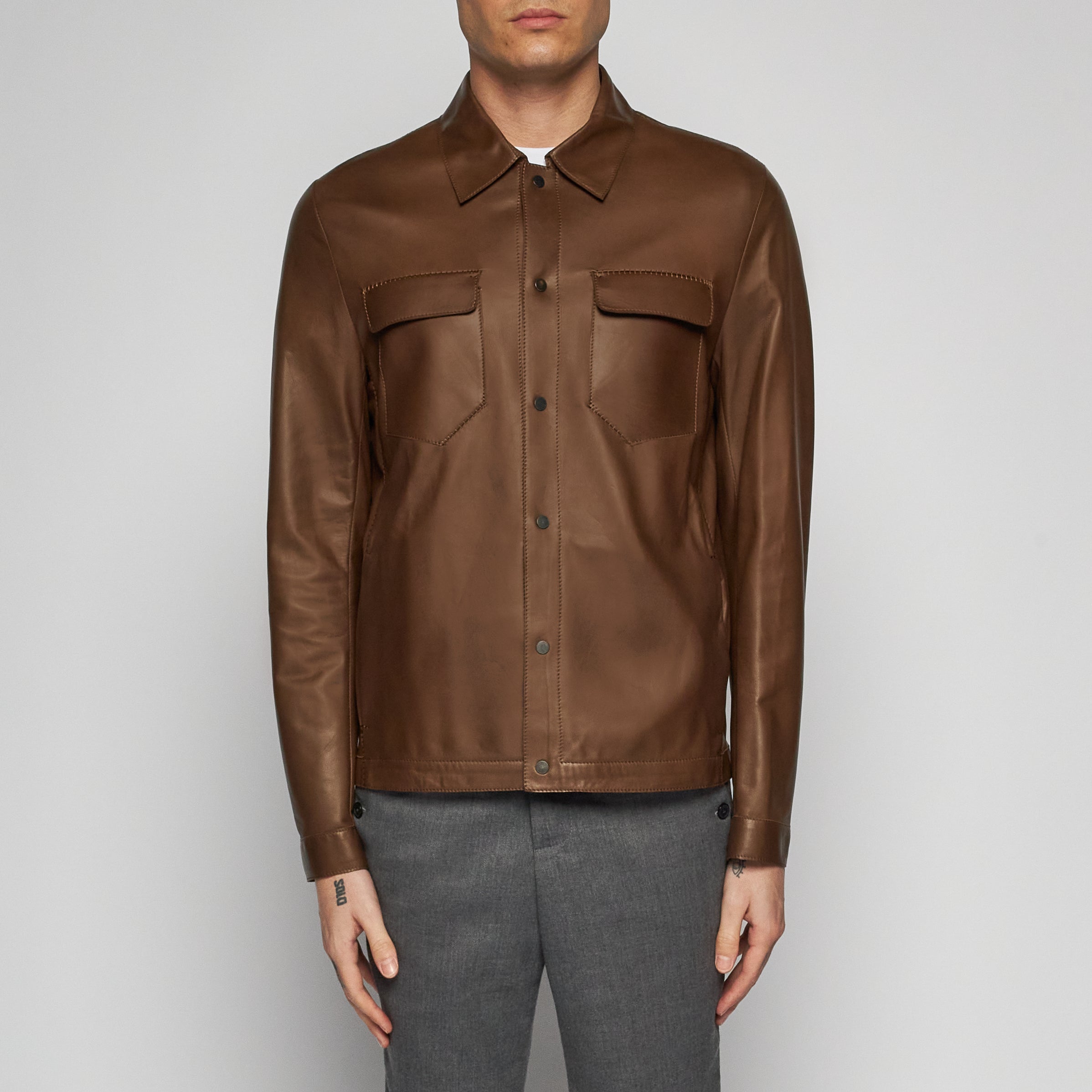 CAMICIA ELEGANT IN PELLE – COOKIE