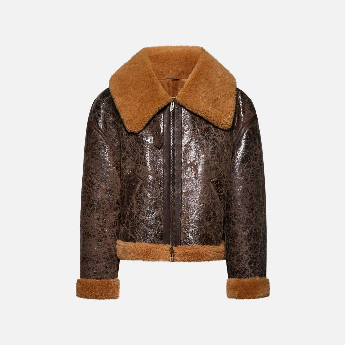 GIACCA IN SHEARLING - BROWN