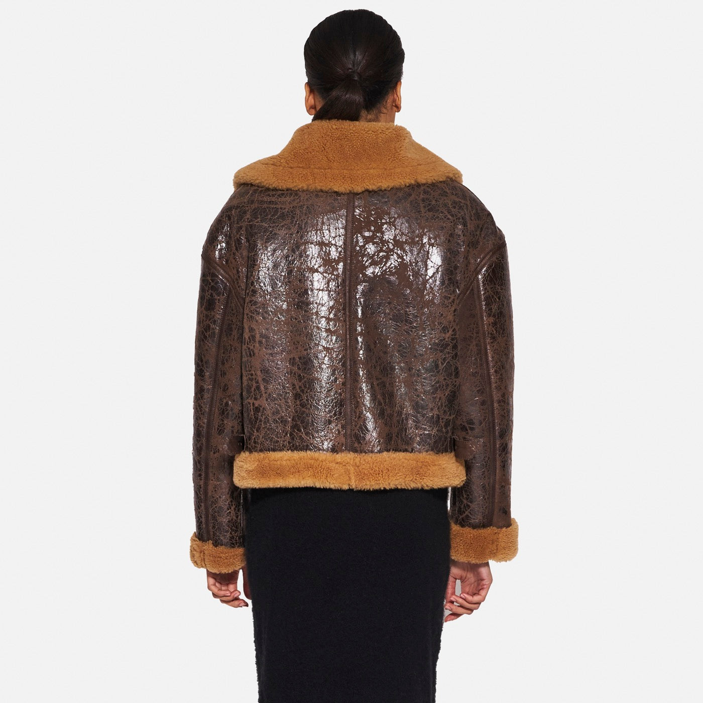 GIACCA IN SHEARLING - BROWN