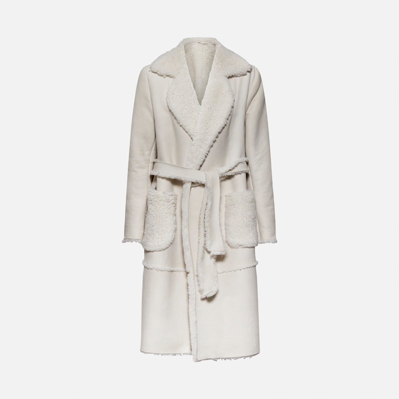 CAPPOTTO IN SHEARLING - IVORY
