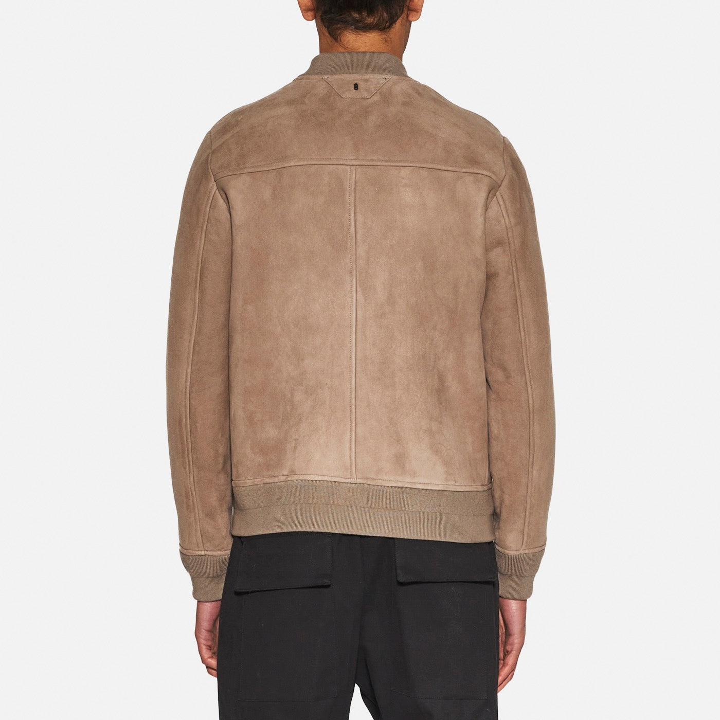 GIACCA BOMBER IN SHEARLING - SAND