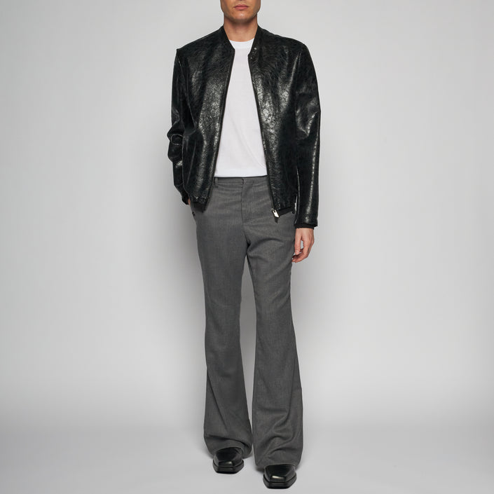 BOMBER MODERN IN PELLE – BLACK