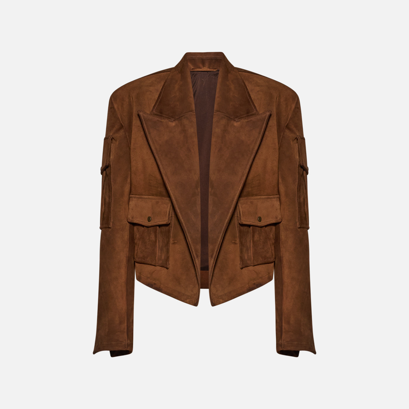 Salvatore Santoro BLAZER IN CAMOSCIO - TOBACCO