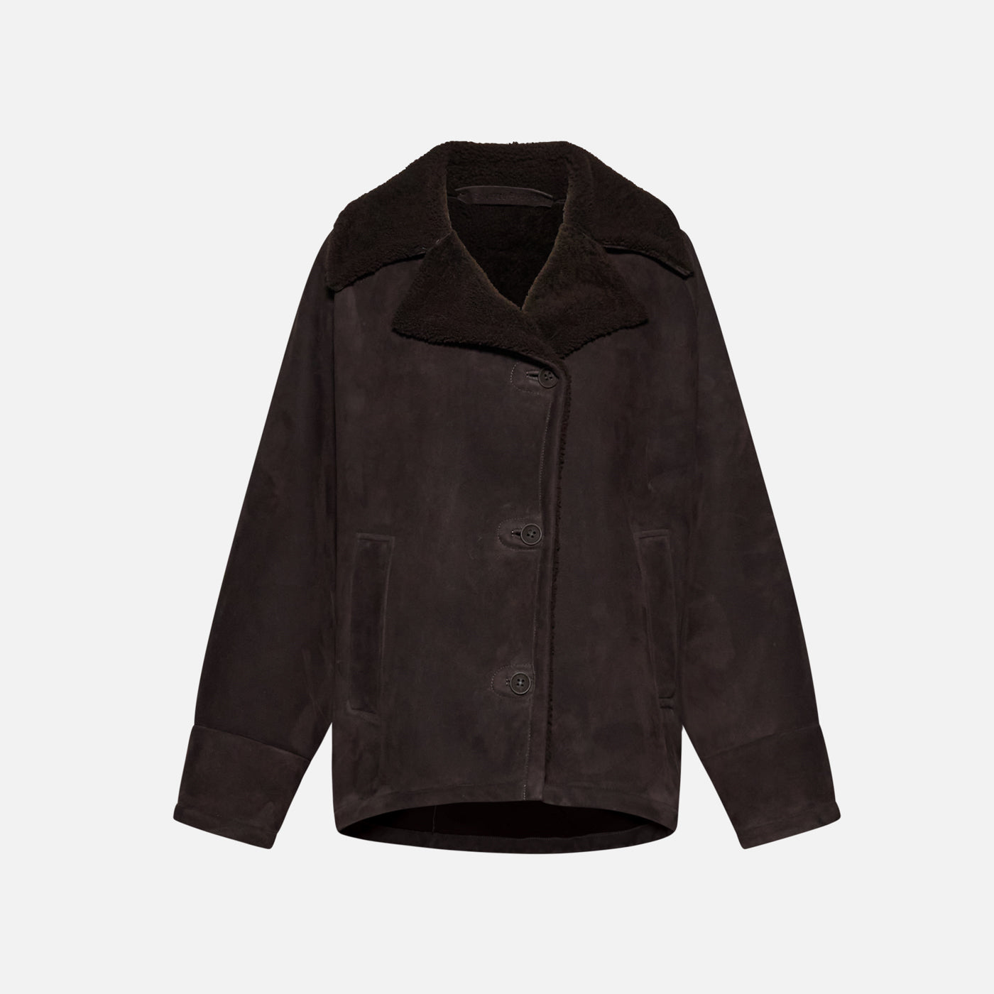 Salvatore Santoro GIACCA IN SHEARLING - DARK BROWN