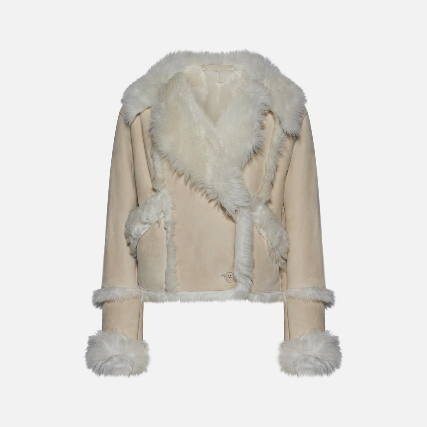 Salvatore Santoro GIACCA IN SHEARLING - IVORY