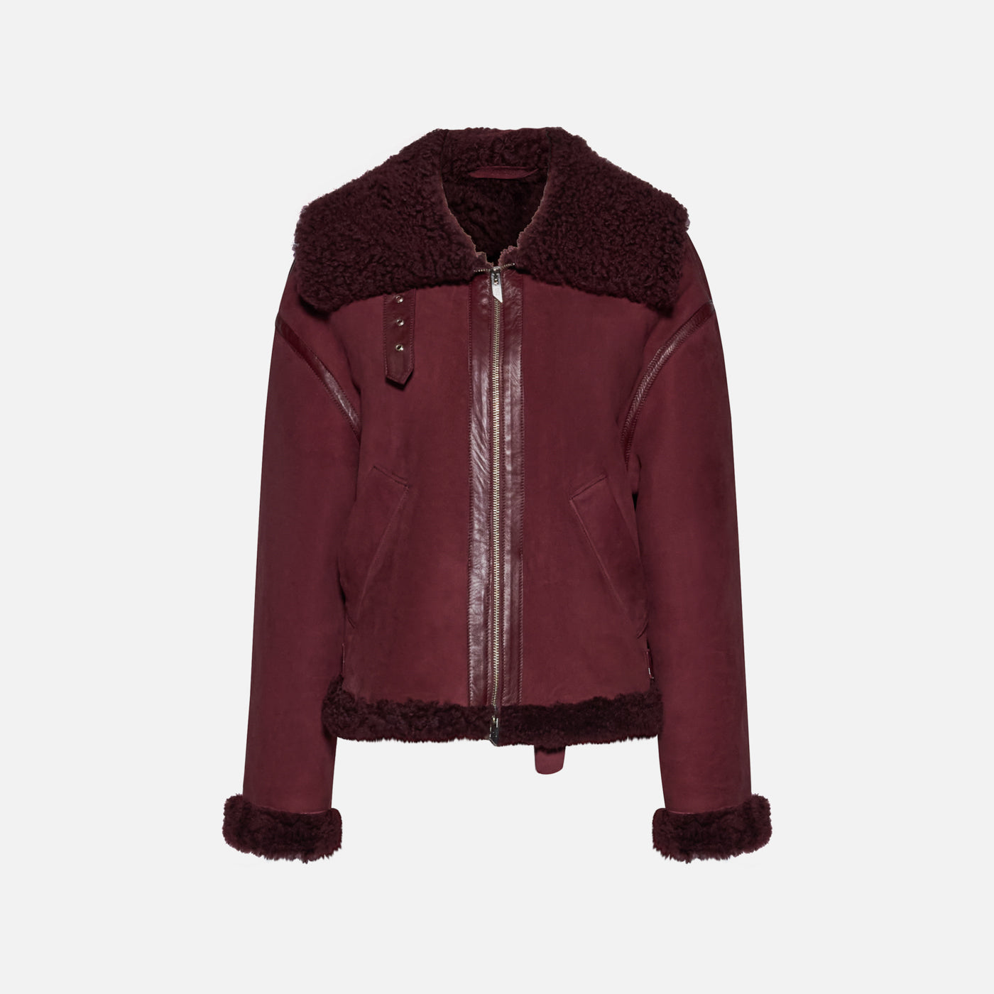 Salvatore Santoro GIACCA IN SHEARLING - BORDEAUX