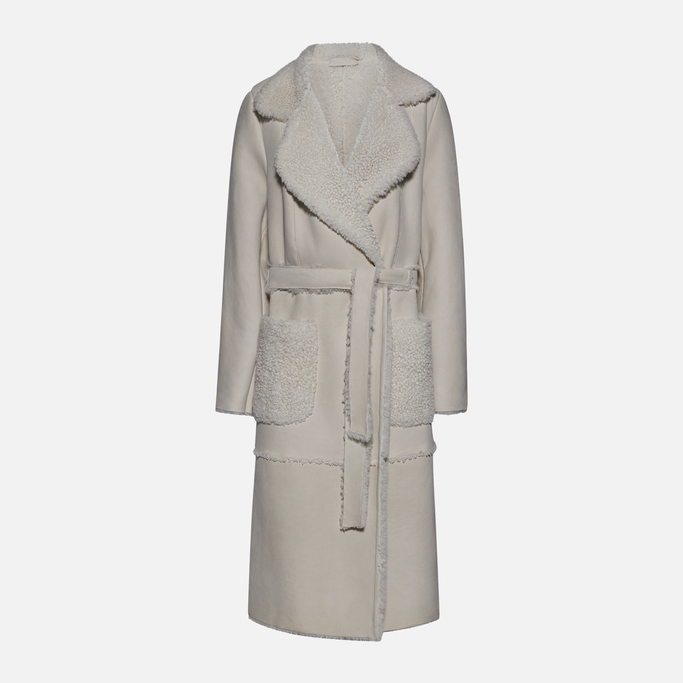 Salvatore Santoro CAPPOTTO IN SHEARLING - IVORY