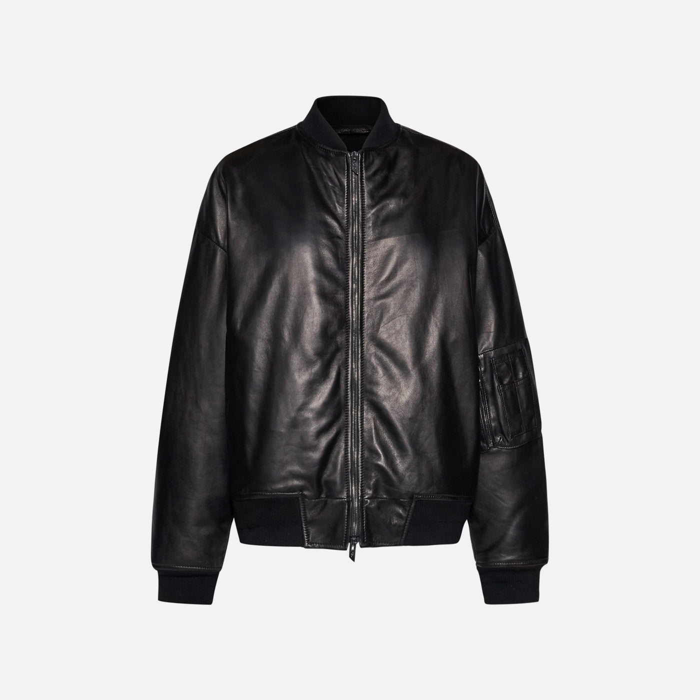 Salvatore Santoro BOMBER IN PELLE - BLACK