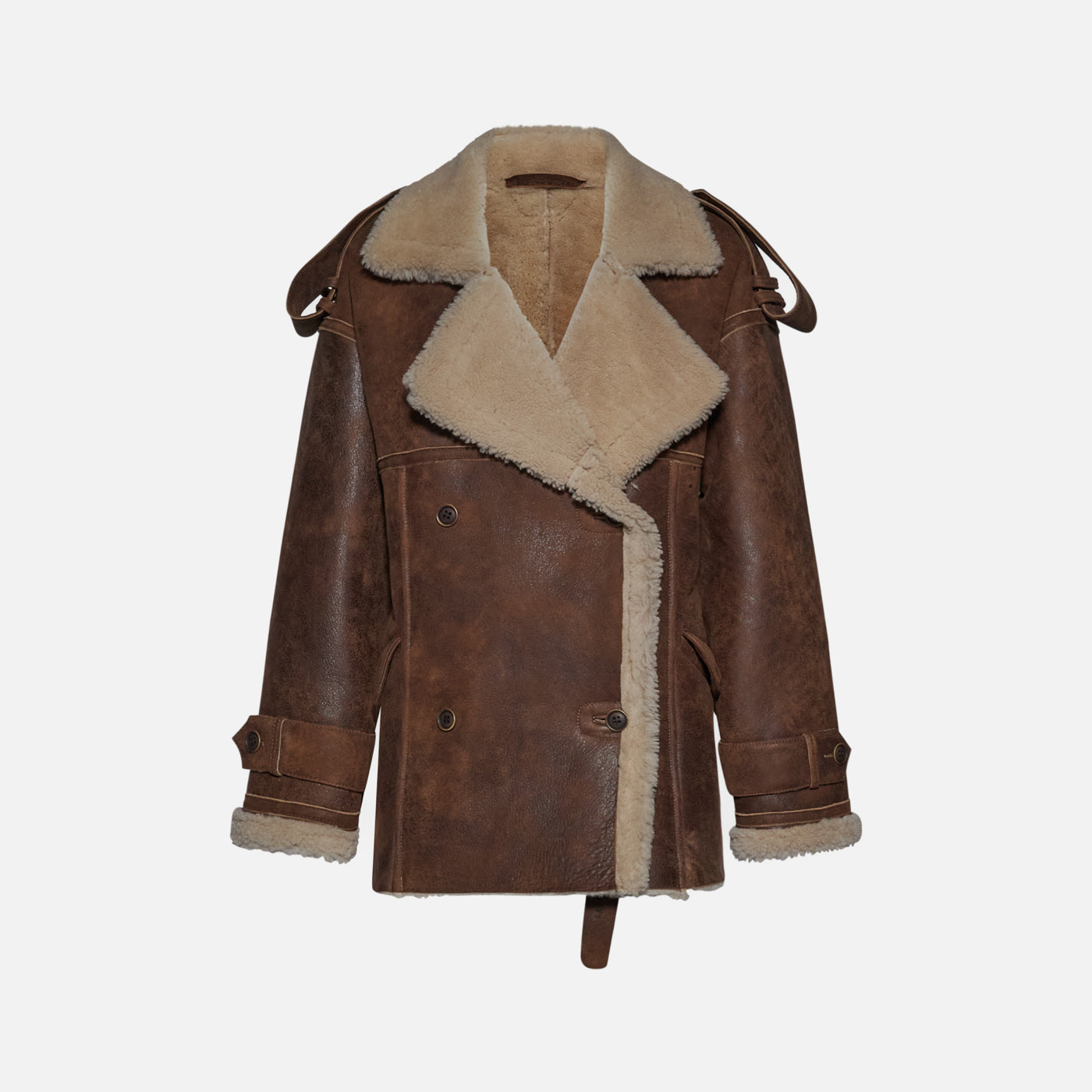 Salvatore Santoro GIACCA IN SHEARLING - CAMEL