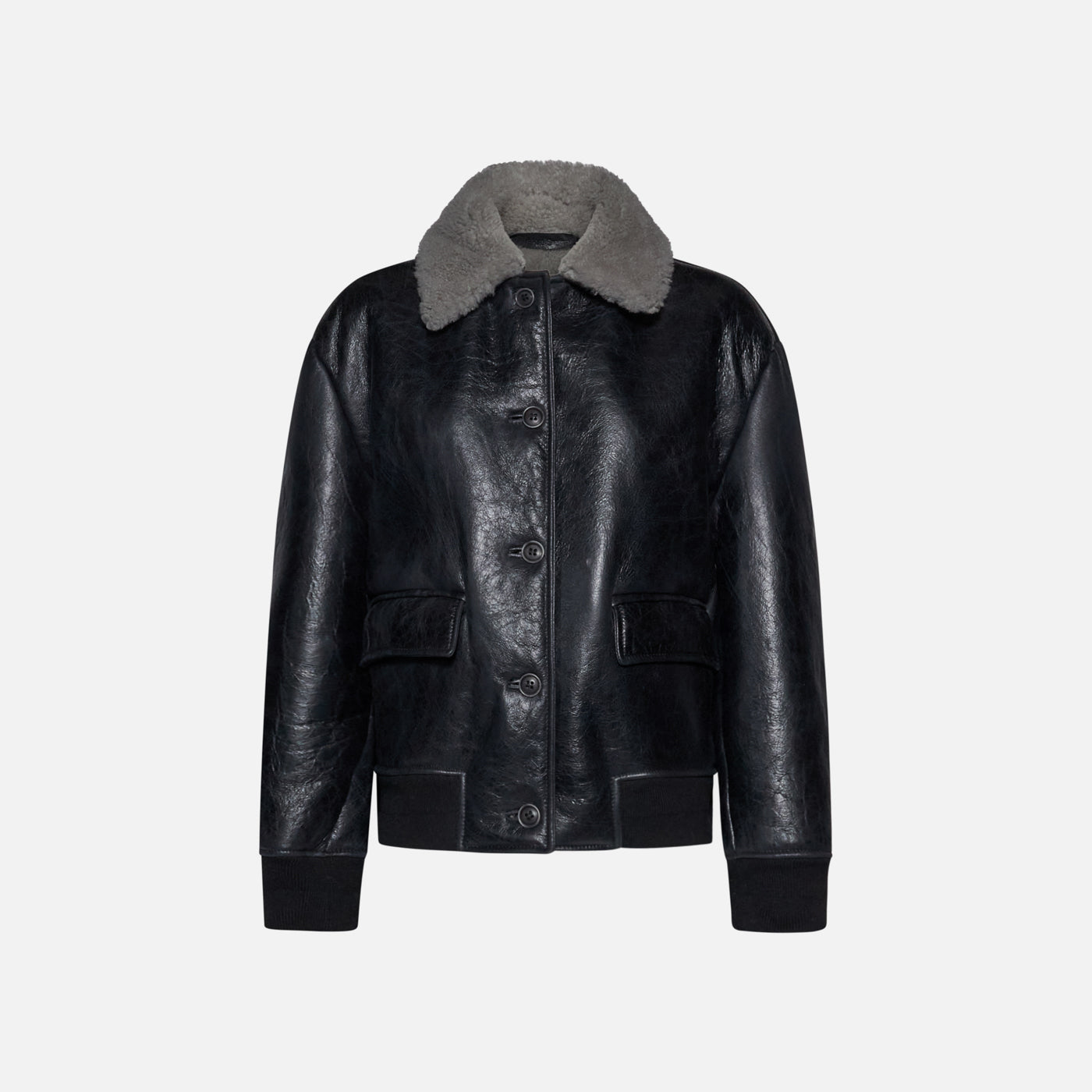 Salvatore Santoro GIACCA IN SHEARLING - BLACK