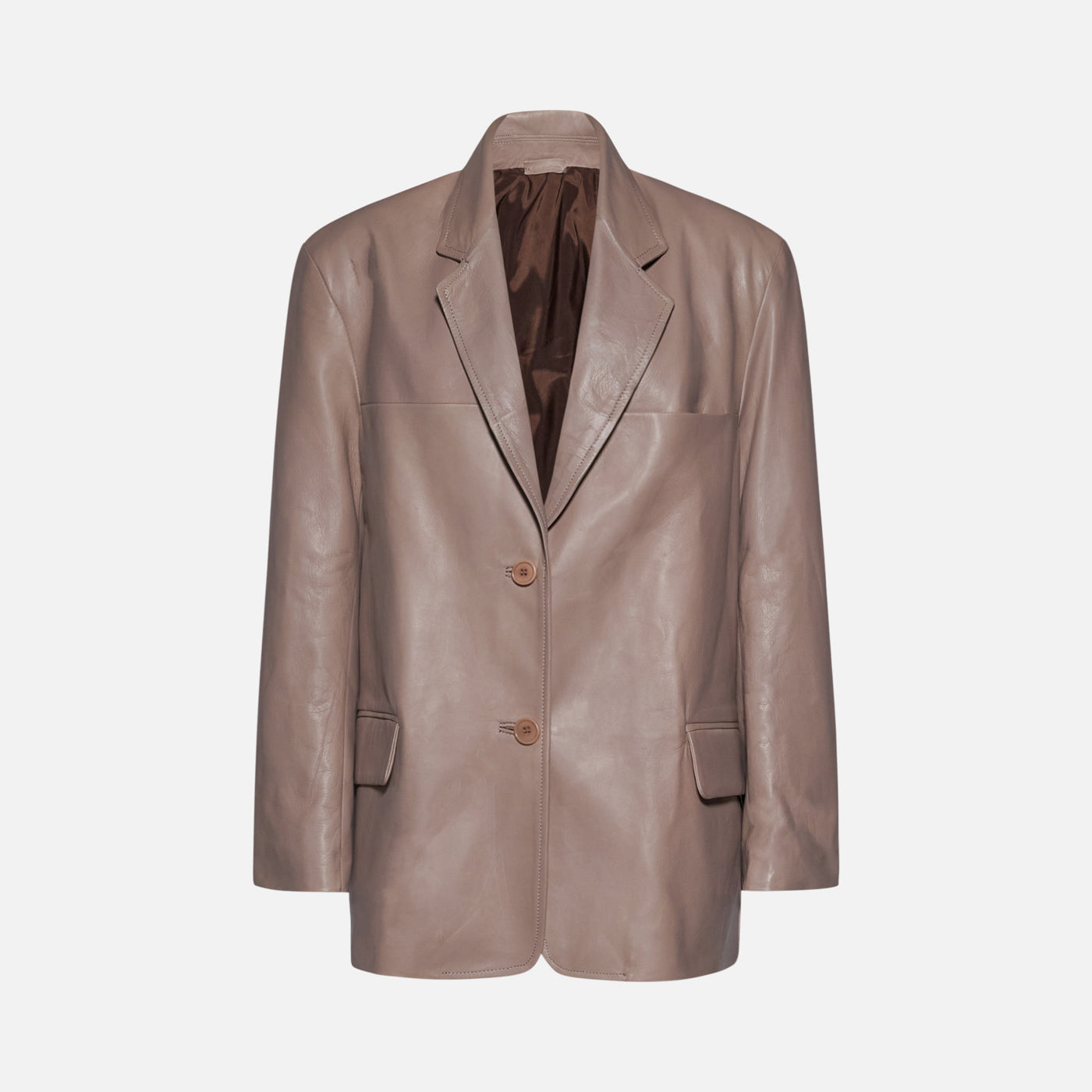 Salvatore Santoro BLAZER IN PELLE - NUDE