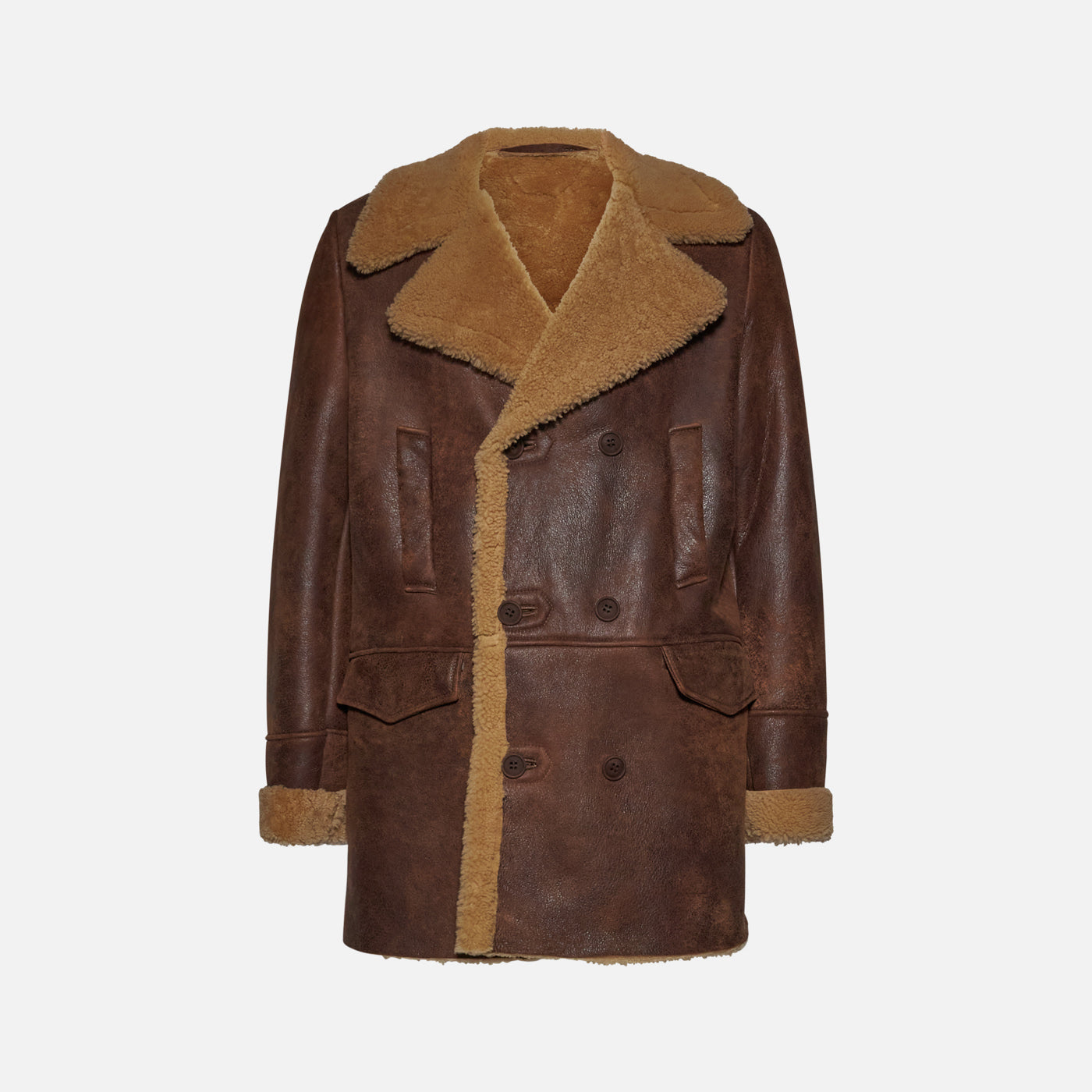 Salvatore Santoro GIACCA IN SHEARLING - RUST