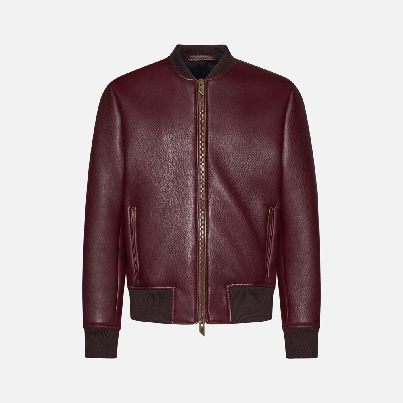 Salvatore Santoro BOMBER IN PELLE - BORDEAUX