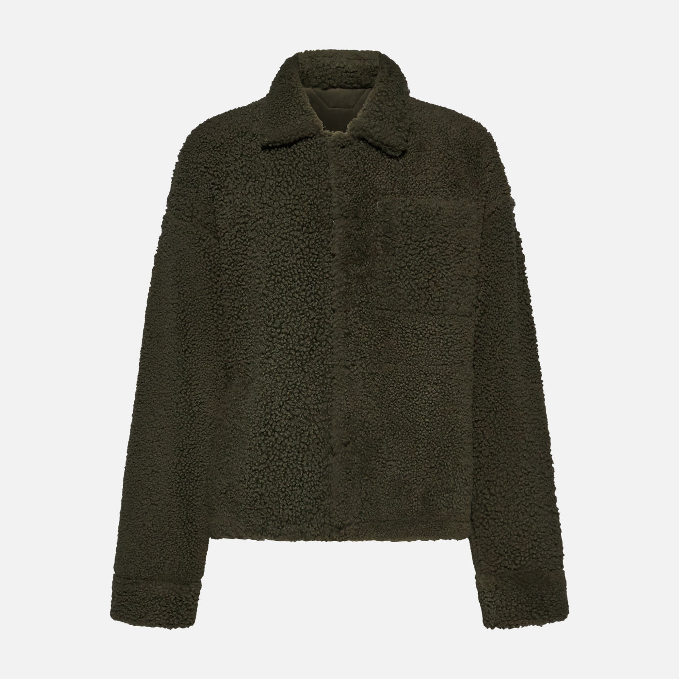 Salvatore Santoro GIACCA IN SHEARLING - DARK GREEN