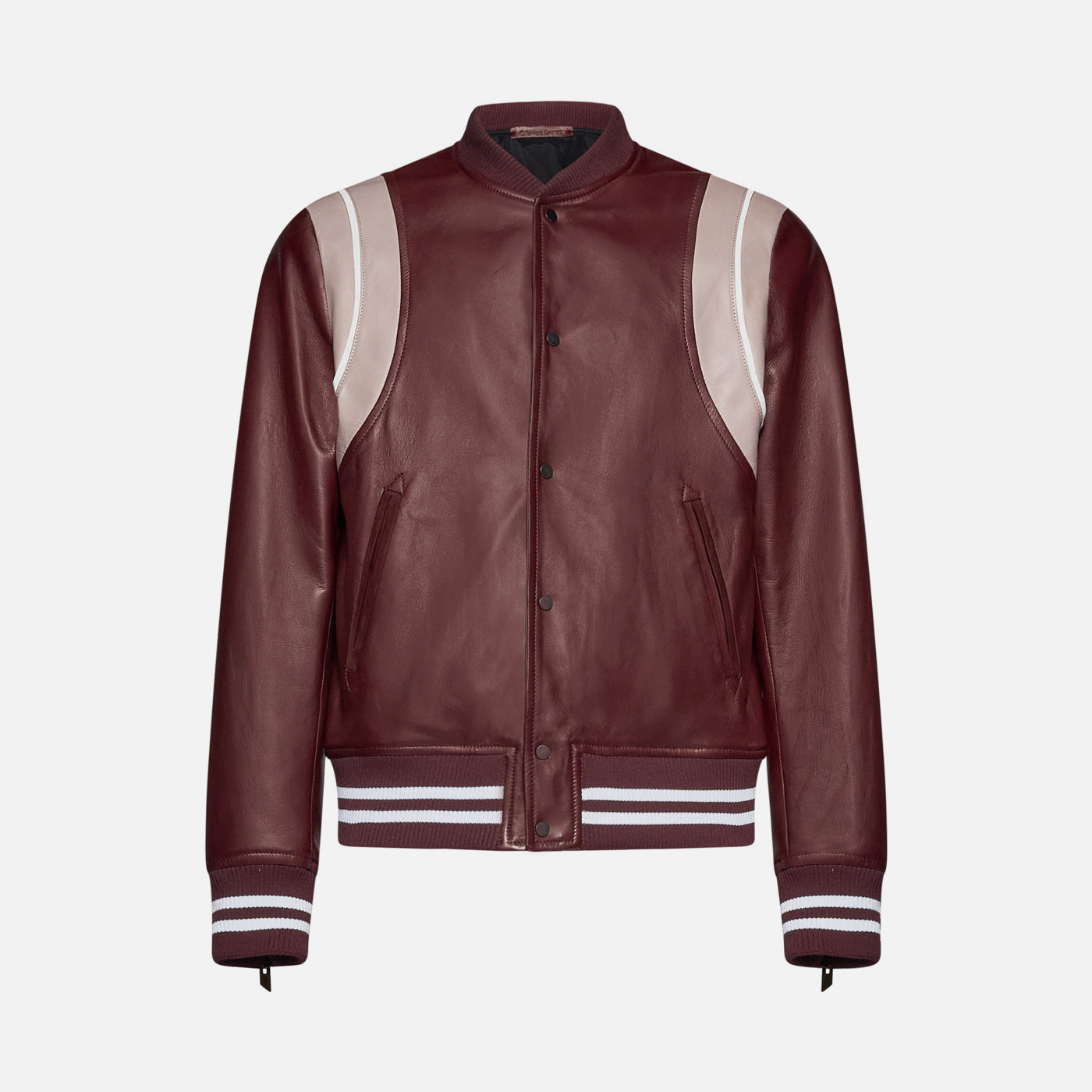 Salvatore Santoro BOMBER IN PELLE - BORDEAUX