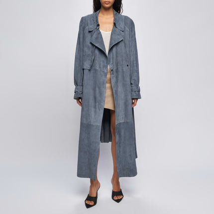 TRENCH COAT IN PELLE SCAMOSCIATA – AVION