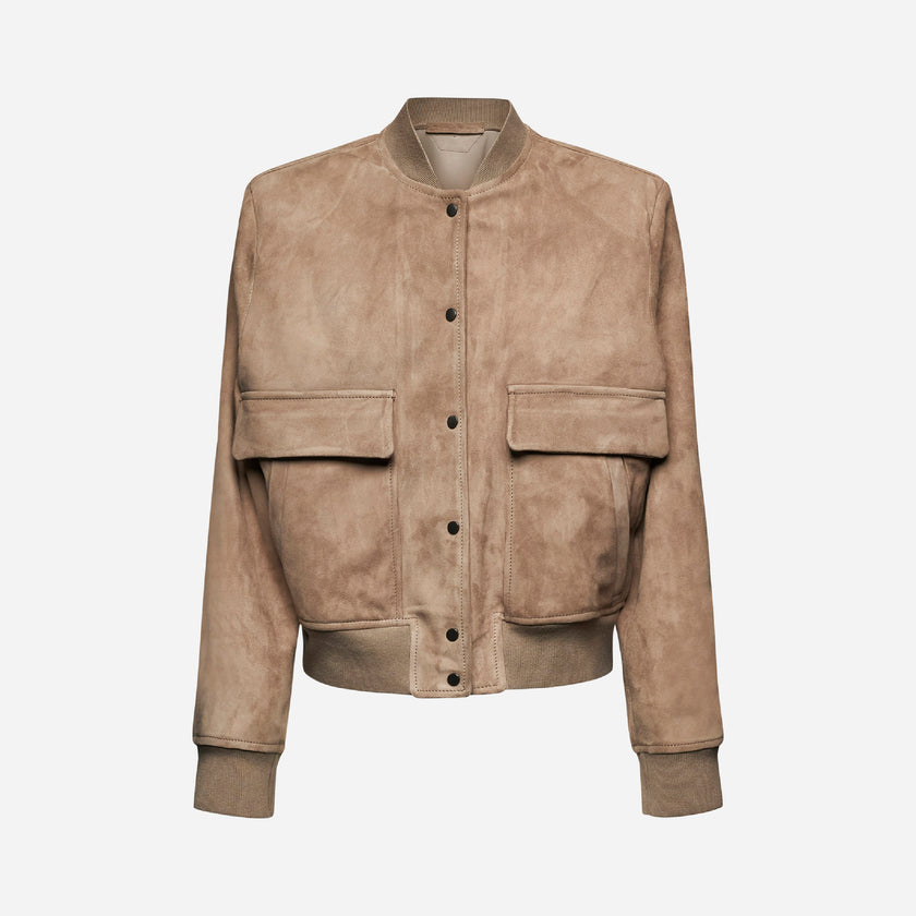 WILDLEDER-BOMBERJACKE – SAND