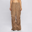 PANTALONI CARGO IN PELLE SCAMOSCIATA – SAND