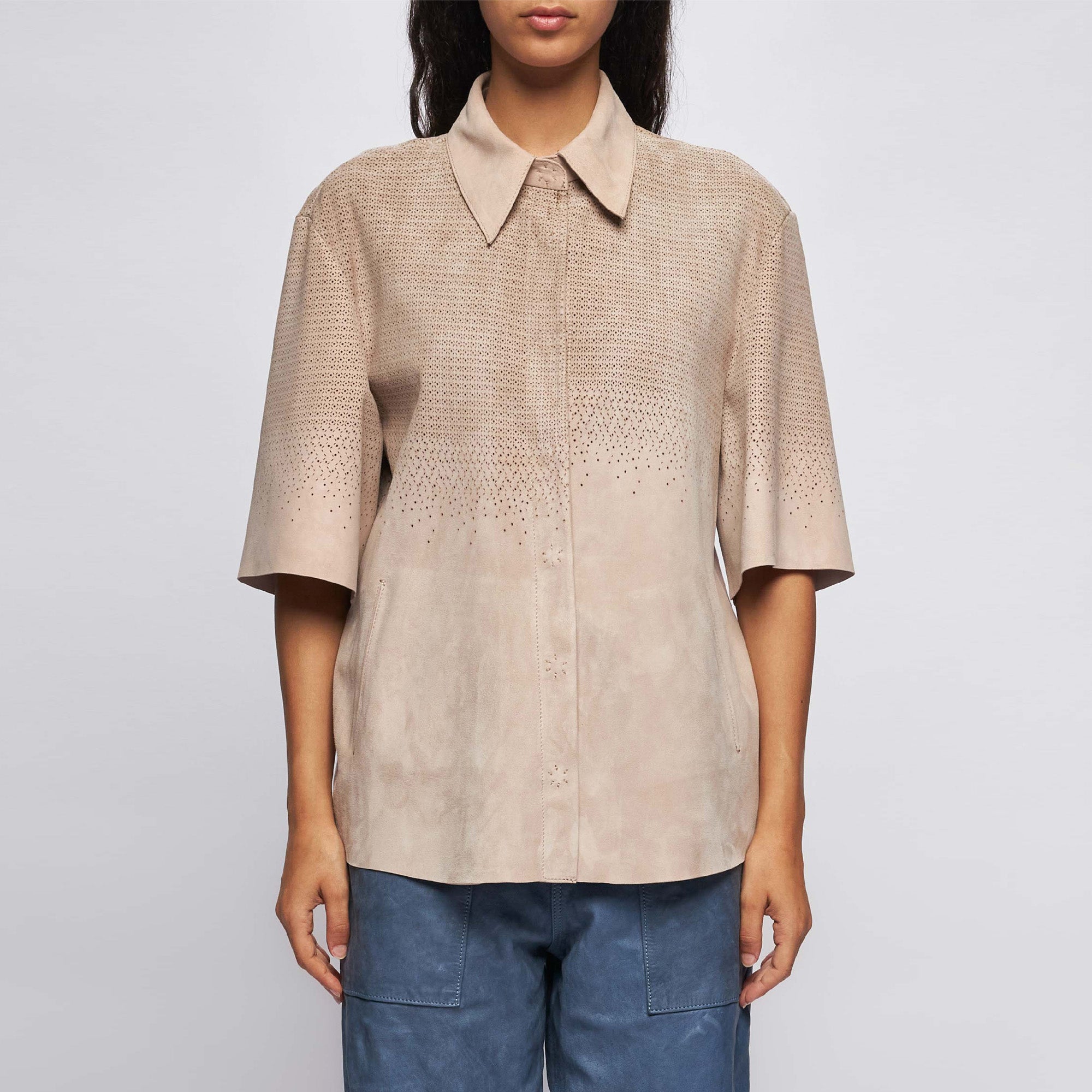CAMICIA IN PELLE FORATA – ANTIQUE