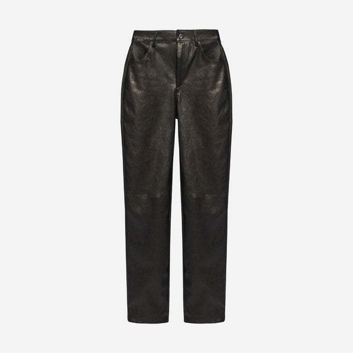 PANTALONI 5 TASCHE IN PELLE – BLACK