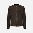 MINIMAL SUEDE JACKET -COFFEE