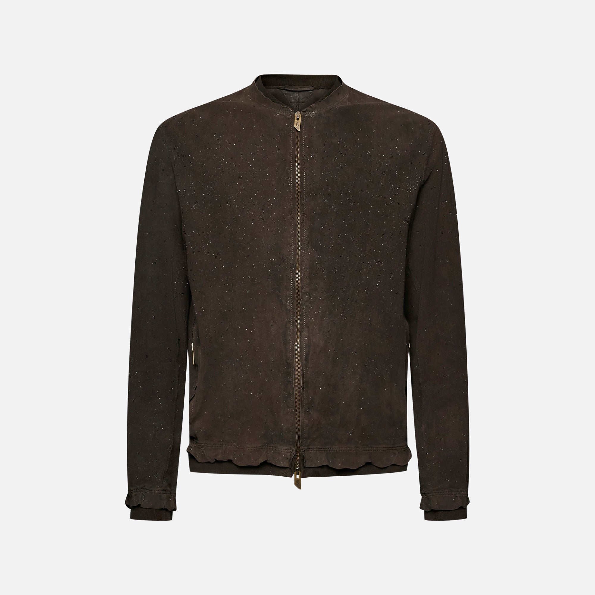 MINIMAL SUEDE JACKET -COFFEE