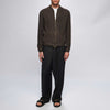 MINIMAL SUEDE JACKET -COFFEE