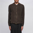MINIMAL SUEDE JACKET -COFFEE