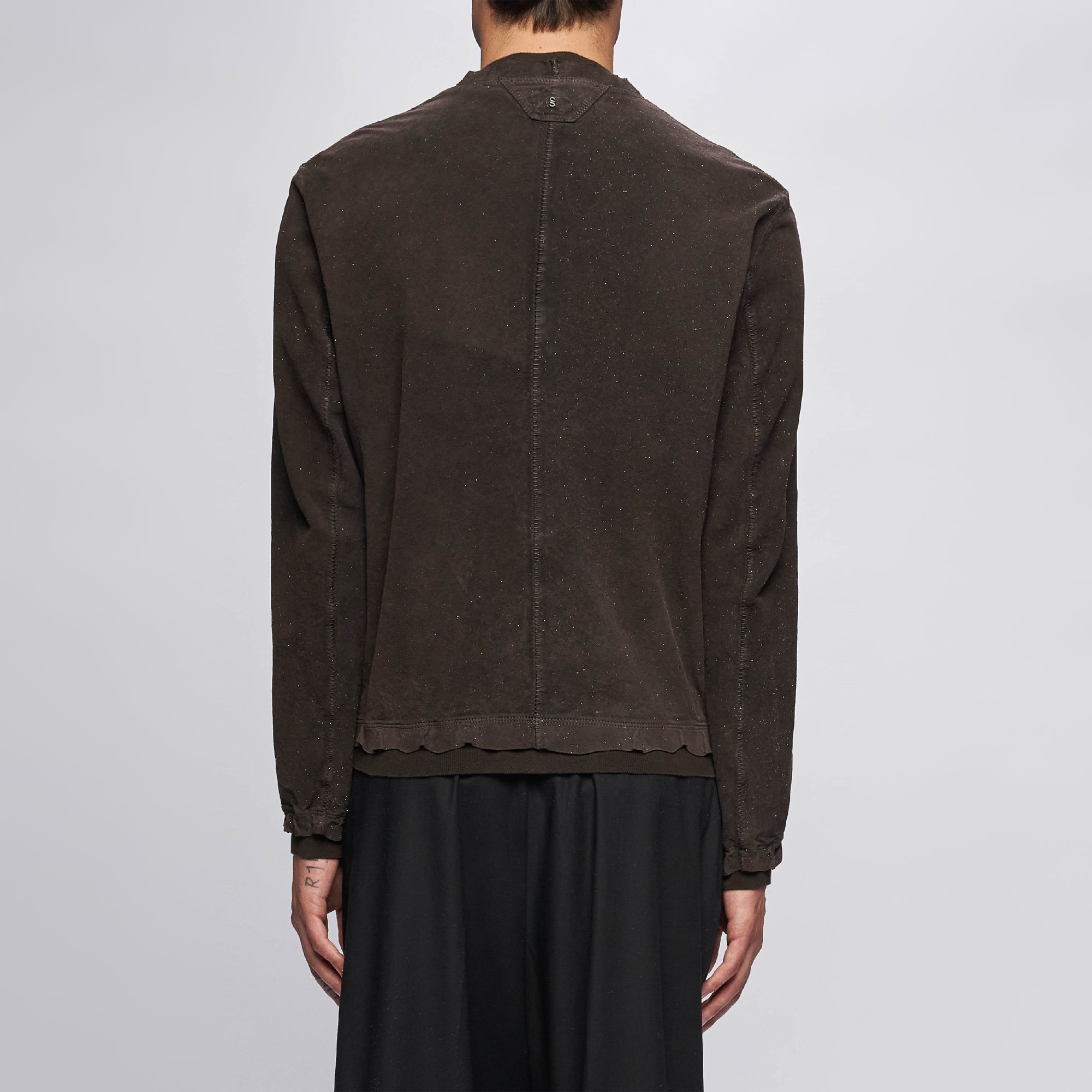 MINIMAL SUEDE JACKET -COFFEE