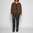 GIACCA IN SHEARLING SCAMOSCIATO - BROWN COGNAC
