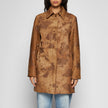 CAPPOTTO IN PELLE DI CAVALLINO - CARAMEL