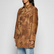 CAPPOTTO IN PELLE DI CAVALLINO - CARAMEL