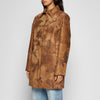 CAPPOTTO IN PELLE DI CAVALLINO - CARAMEL