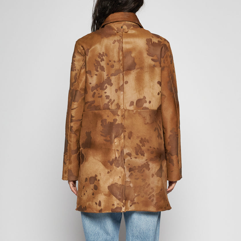 PONYFELLMANTEL - KARAMELL