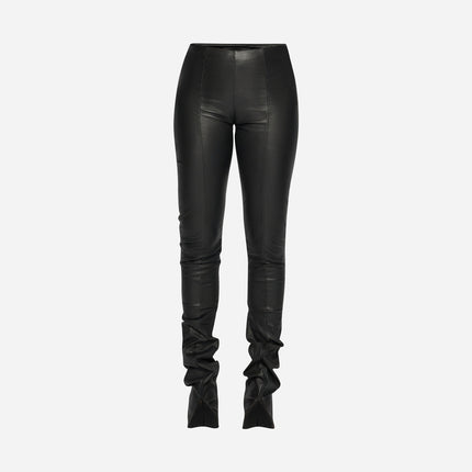 PANTALONE IN NAPPA STRECH - BLACK