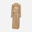 TRENCH IN PELLE SCAMOSCIATA - SAND