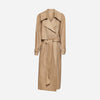TRENCH IN PELLE SCAMOSCIATA - SAND
