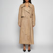 TRENCH IN PELLE SCAMOSCIATA - SAND