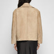 GIACCA BLAZER IN PELLE SCAMOSCIATA - SAND