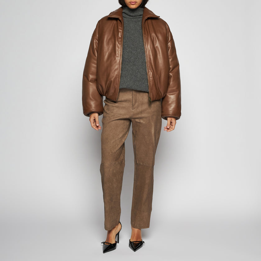 GEWATTETE PLONGÈ-LEDERJACKE – COOKIE