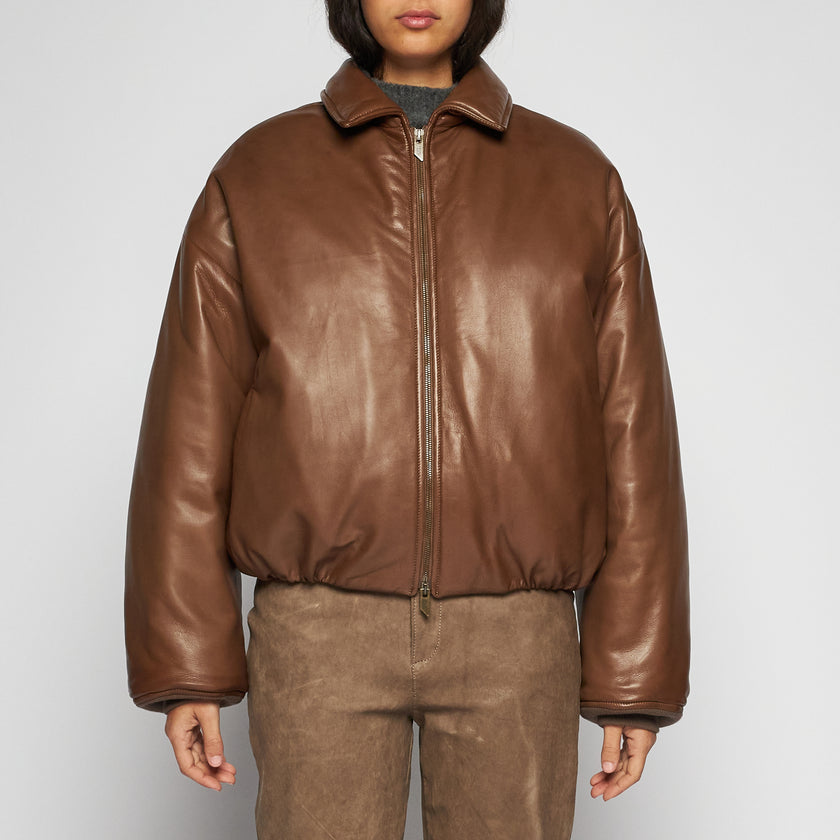 GEWATTETE PLONGÈ-LEDERJACKE – COOKIE