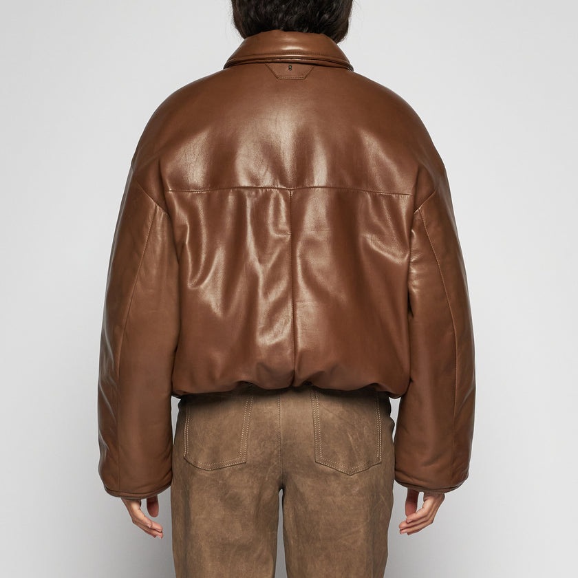 GEWATTETE PLONGÈ-LEDERJACKE – COOKIE