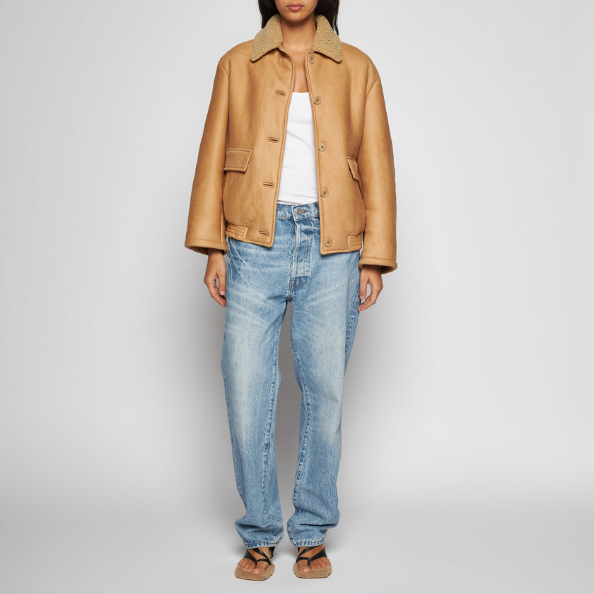 GIACCA IN SHEARLING - NUDE