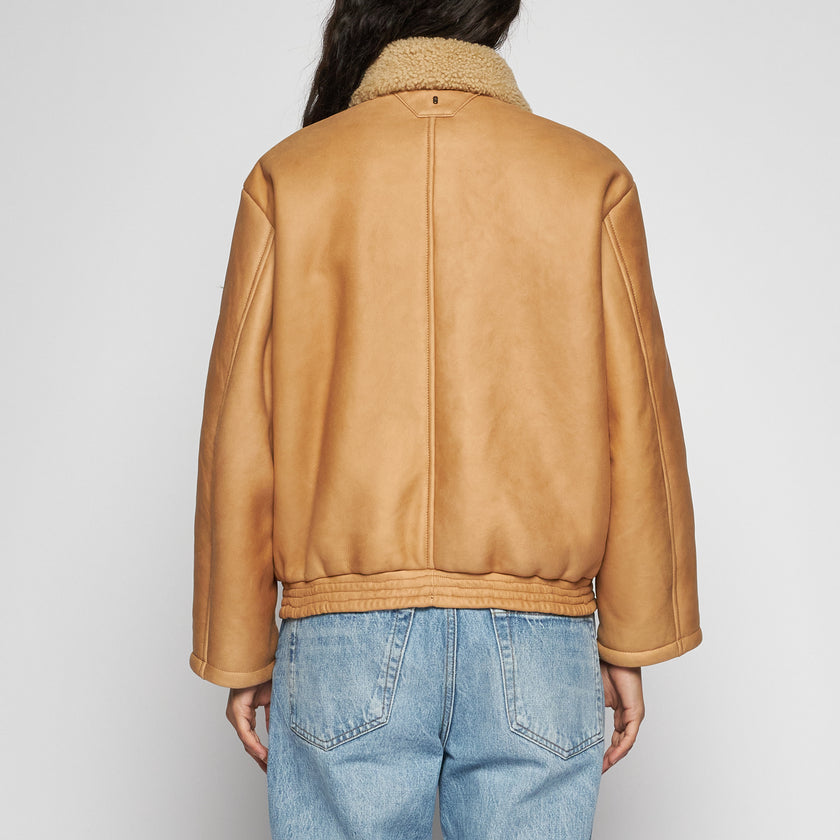 GIACCA IN SHEARLING - NUDE