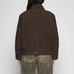 GIACCA OVER IN PELLE SCAMOSCIATA MARTELLATA - DARK BROWN