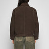 GIACCA OVER IN PELLE SCAMOSCIATA MARTELLATA - DARK BROWN