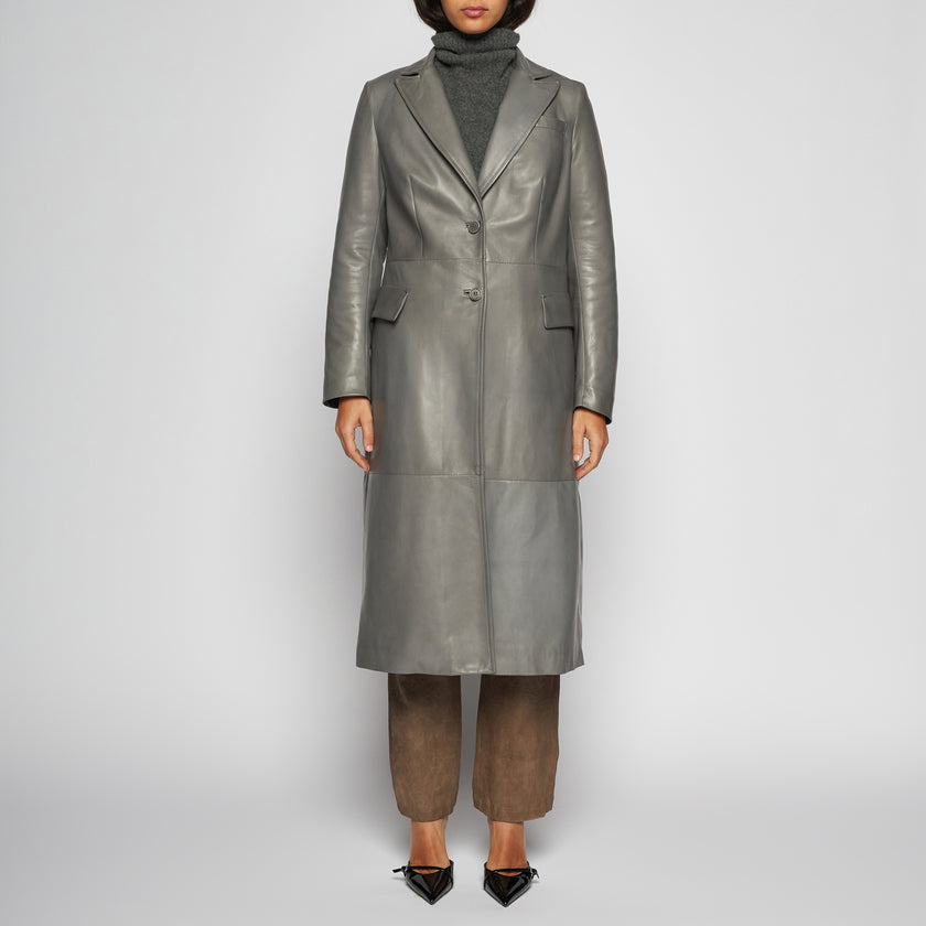 PLONGÈ-LEDERMANTEL – GRAU