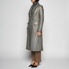 CAPPOTTO IN PELLE PLONGÈ - GREY