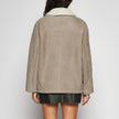 GIACCA IN SHEARLING SCAMOSCIATO - GREY/WHITE